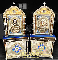 Киот металлический с иконкой, Icon Stands, 95х35х220 см