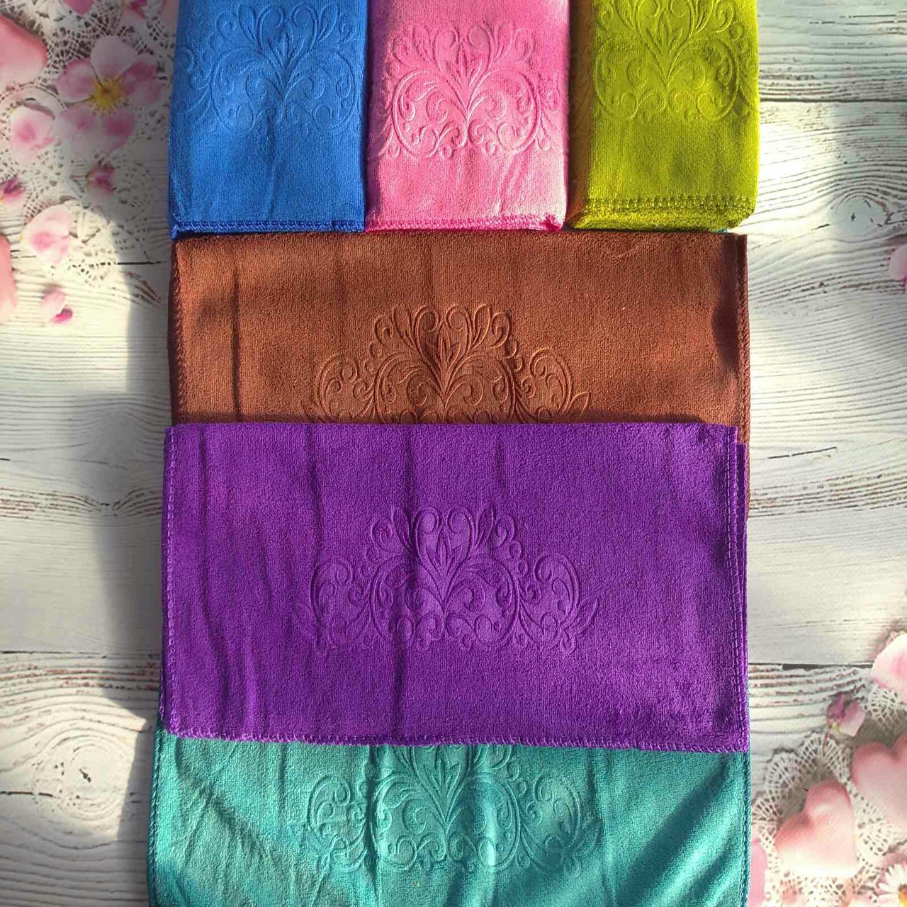 Кухонні рушники мікрофібра "Візерунок", розмір 35/70 в уп.12 шт. 12 шт.