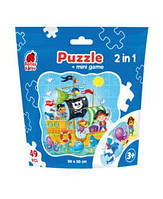 Пазлы детские в мешочке Puzzle in stand-up pouch 2 in 1. Pirates, в пакете, 19х19см, RK1140-04