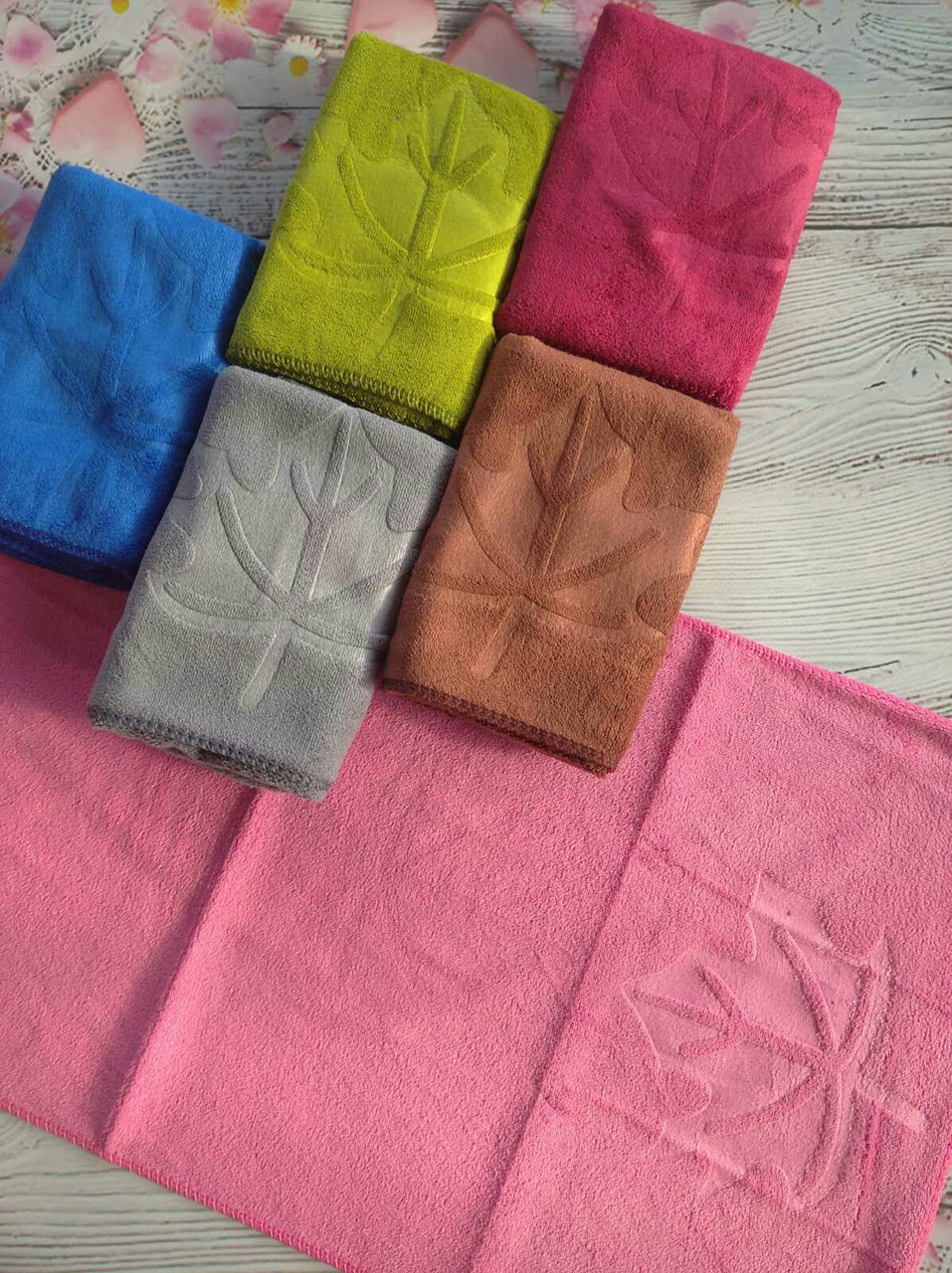 Кухонні рушники мікрофібра "кленовий лист" Розмір 35/70 12 шт. в пакованні.