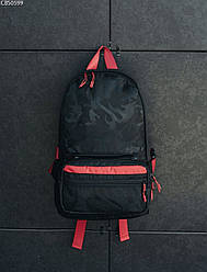 Рюкзак 23L + поясна сумка Staff black camo чорний/червоний/камуфляж CBS0599