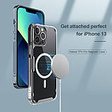 Магнітний чохол Nillkin для iPhone 13 Pro Max (Nature TPU Pro Case) Blue Захисний Прозорий Чохол, фото 6