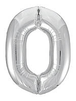 Фольгована цифра Agura "0" Slim срібло в упаковці Агура