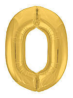 Фольгована цифра Agura "0" Slim золото в упаковці Агура