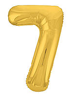 Фольгована цифра Agura "7" Slim золото в упаковці Агура