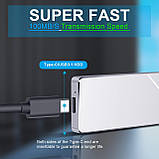 Портативний зовнішній мініжорсткий диск WORUIJIA USB3.1 золотий, 2 ТБ чорний, фото 7