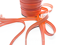 Атласна бейка жовтогарячого рожевого кольору