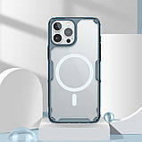 Магнітний чохол Nillkin для iPhone 13 Pro Max (Nature TPU Pro Case) Blue Захисний Прозорий Чохол, фото 5