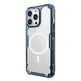 Магнітний чохол Nillkin для iPhone 13 Pro Max (Nature TPU Pro Case) Blue Захисний Прозорий Чохол, фото 4