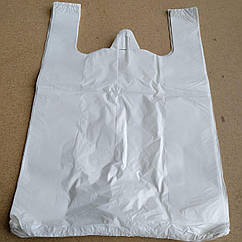 Пакет Майка 40*60 білий 50шт. (міцний)