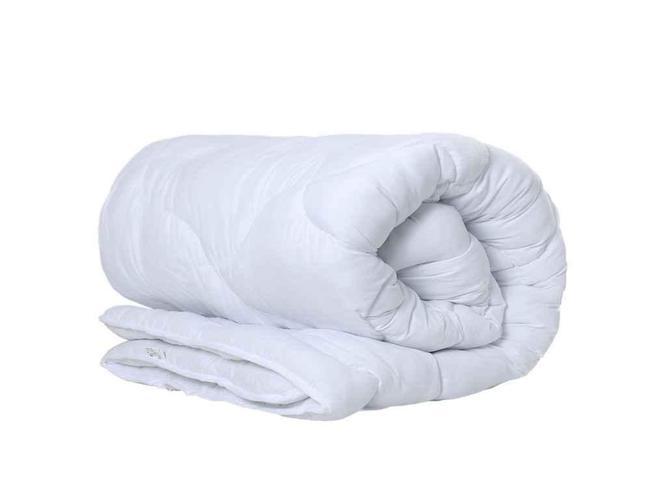 Ковдра ЄВРО біла 215*200 см синтепон 300 силікон ЗИМА, фото 1