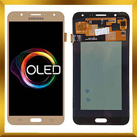 Дисплей Samsung J700 Galaxy J7 2015 року з сенсором Золотий Gold OLED високої якості