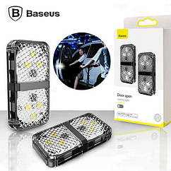 Індукційна LED-підсвітка відкритих дверей авто BASEUS 2 шт. Black. Світловий індикатор відчинення дверей