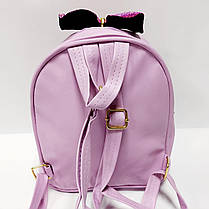 Рюкзак дитячий для дівчинки колір блакитний шкірозамінник, фото 2