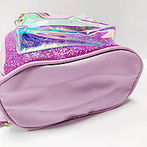 Рюкзак дитячий для дівчинки колір блакитний шкірозамінник, фото 4