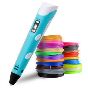 3Д-ручка з трафаретами 3D Pen-3 з Lcd дисплеєм Світ Фантазій у твоїх руках Блакитна 199198, фото 4