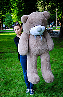 Гарний плюшевий величезний ведмідь 1.6 метра, Подарунок для дівчини м'яка іграшка 160 см капучино