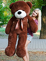 Якісний великий шоколадний ведмідь 1.6 метра, Модний м'який плюшевий ведмідь 160 см