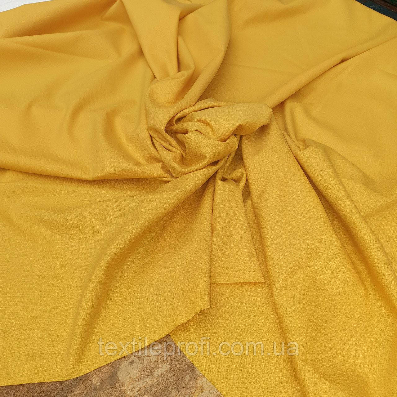 Креп - вовна костюмна "гірчичного" кольору, фото 1