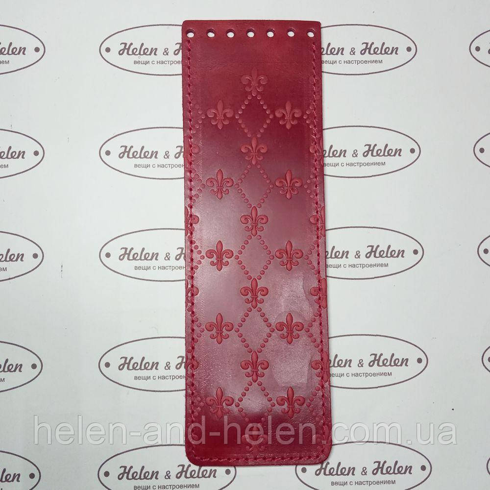 Клапан сумки вузький. "Лілії". Колір "Червоний", фото 1