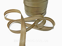 Атласна бейка темно-бежевого кольору