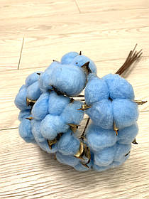 Штучна бавовна (паковання 10 штук блакитна 35 см)