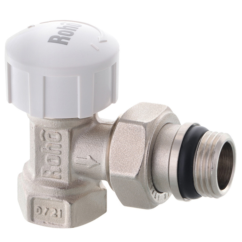 Кран радіаторний термостатичний Roho R5151-050 — 1/2" (М30х1,5) кутовий (антипротечка) (RO0123)