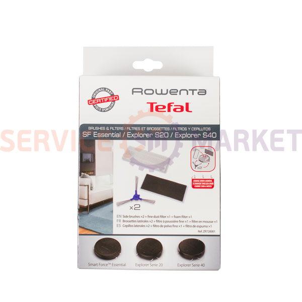 Набір фільтрів HEPA і поролон + щітки для бічних крайок робота пилососа Rowenta, фото 1
