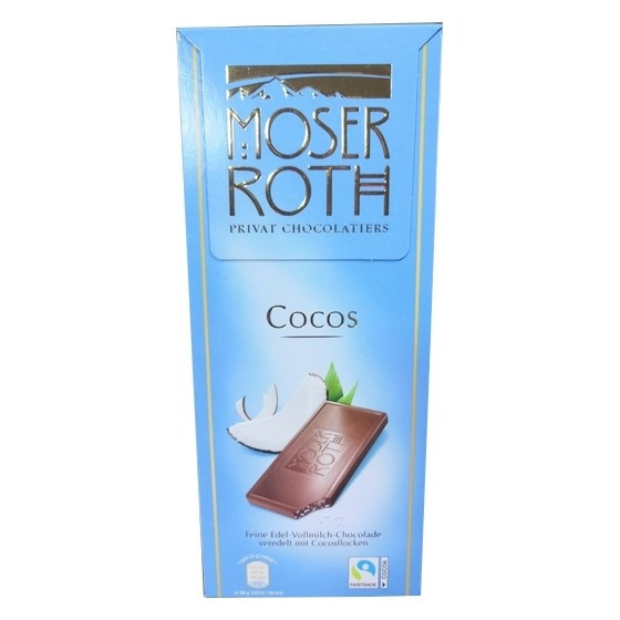 Шоколад Молочний з Кокосом Мозер Рот Moser Roth Cocos 125 г Німеччина, фото 1