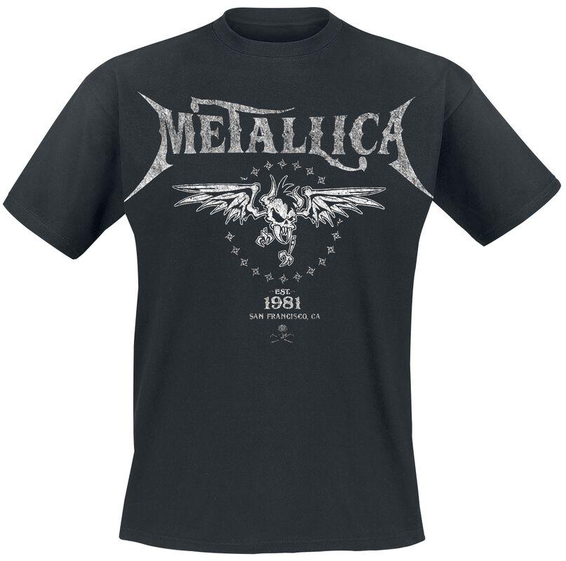 Футболка чорна LOYS рок METALLICA grey print XS