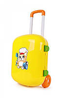 Детский пластиковый игровой набор Технок Кухня с набором посуды в чемодане, для детей от 3 лет, желтый