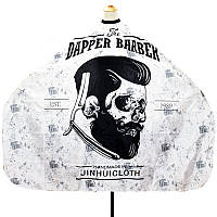 Пеньюар парикмахерский для стрижки клиента Dapper Barber на крючках (шт)