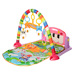 Дитячий ігровий музичний килимок для немовляти Huanger з піаніно, на батарейках, фіолетовий