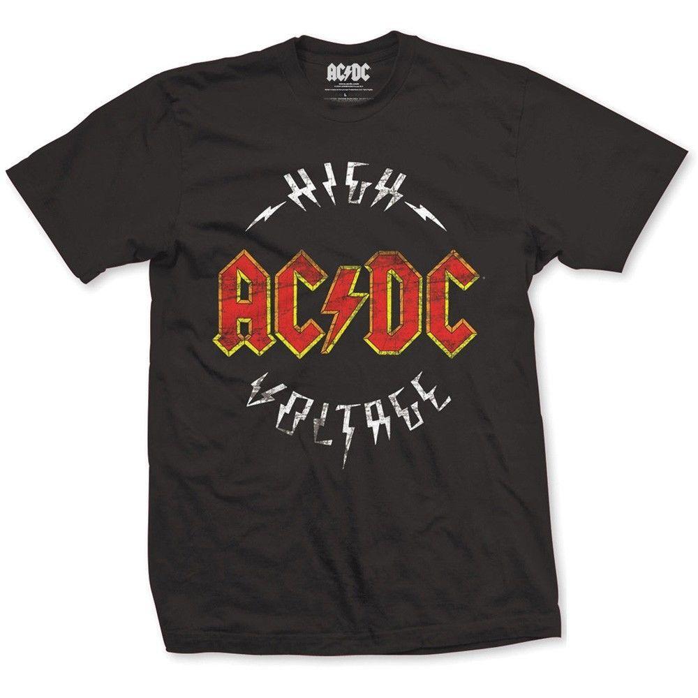 Футболка чорна LOYS рок AC/DC high voltage XS