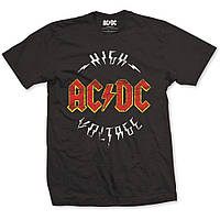 Футболка чорна LOYS рок AC/DC high voltage