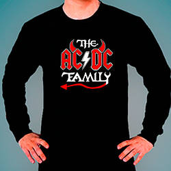 Світшот чорний LOYS музика рок AC/DC family XS