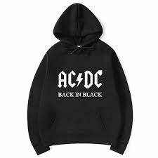 Худі чорний LOYS Рок AC/DC back in black