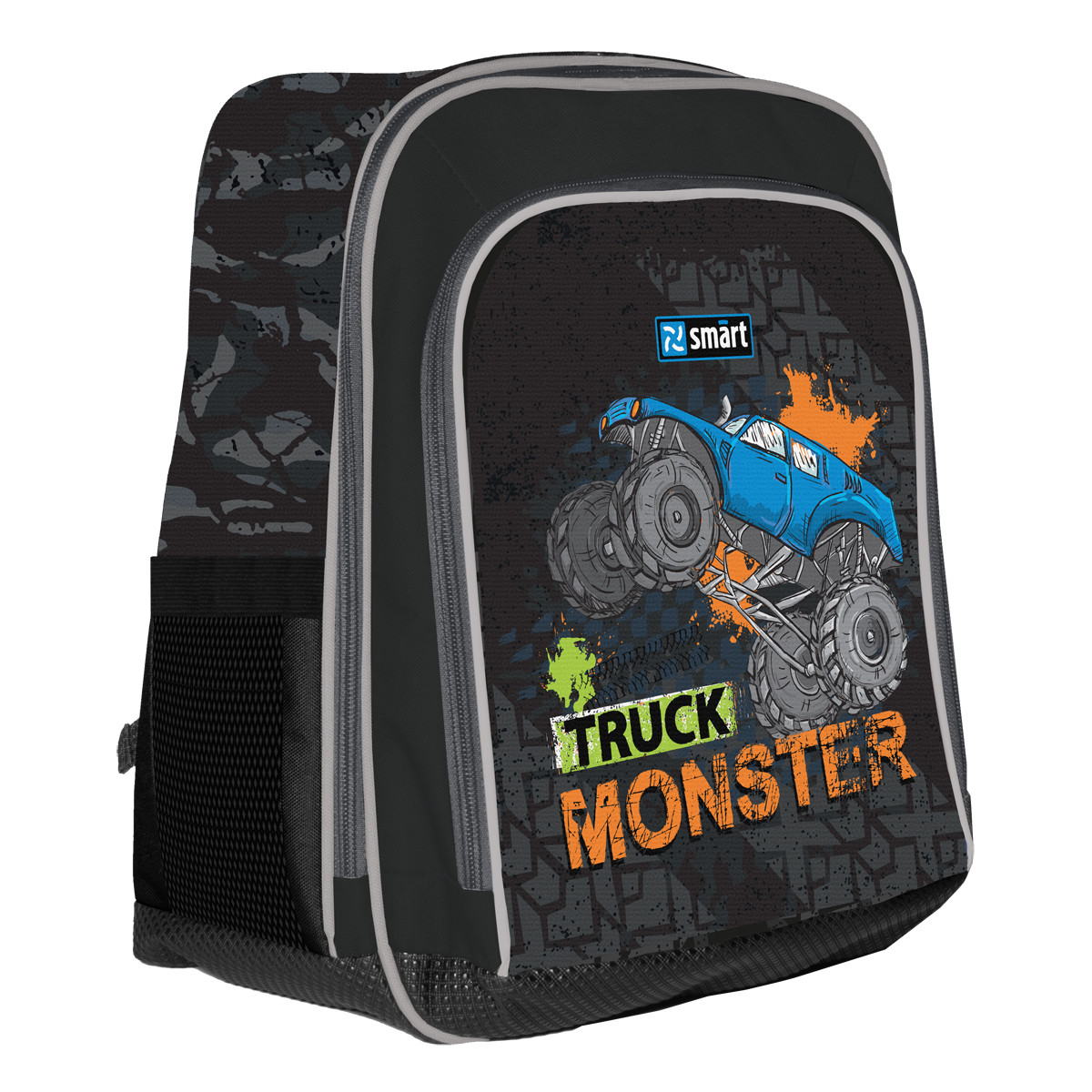 Рюкзак шкільний SMART H-55 "Monster Truck", чорний