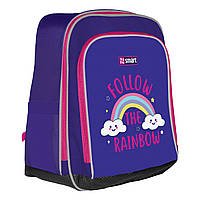 Рюкзак шкільний SMART H-55 "Follow the rainbow", фіолетовий