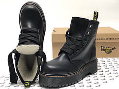 Жіночі черевики dr martens black натуральна шкіра