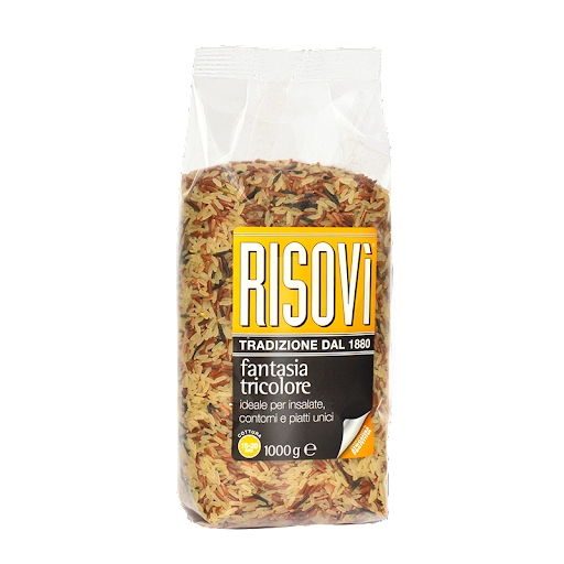Сумісі рису Risovi Fantasia TRICOLORE (пропарений, червоний, чорний)