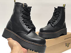 Жіночі черевики dr martens black натуральна шкіра