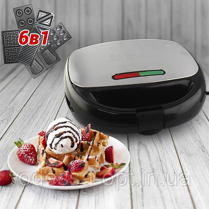 Сендвічниця Domotec MS 7706 6в1, фото 1