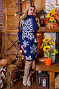 Модне трикотажне короткий в'язане плаття на осінь "Snow". Стильна повсякденна міні-сукня для роботи з в'язаного трикотажу, фото 2