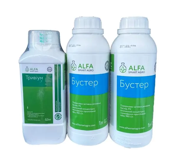 Гербіцид Тривіум 0,5кг + ПАР Бустер 2л Alfa Smart Agro 1комплект, гербіцид для кукурудзи