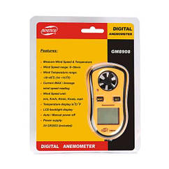 Анемометр (0,1~30 м/с) Benetech GM8908