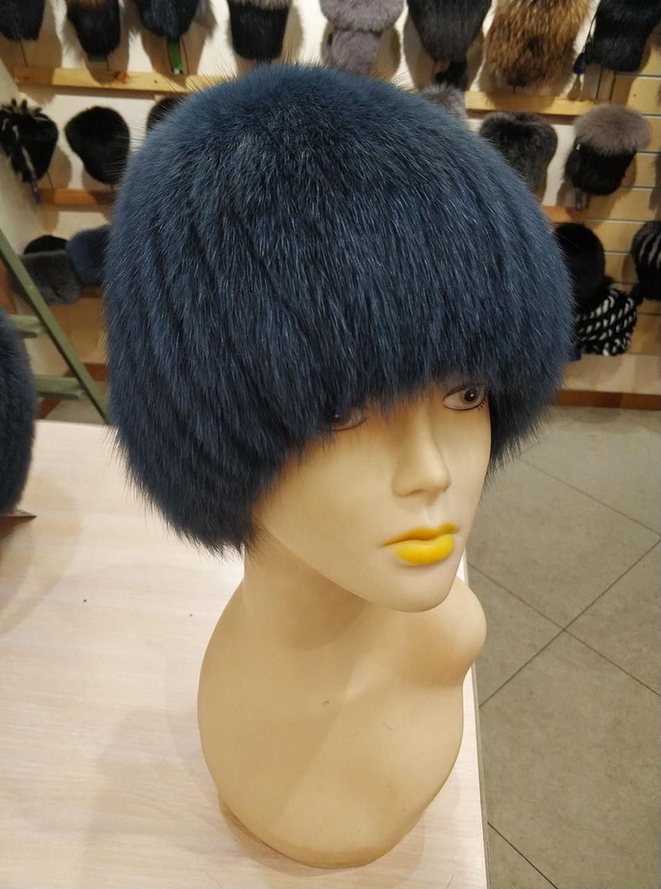 Шапка жіноча з хутра песця, фото 1