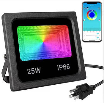 SMART LED ПРОЖЕКТОР 25 W IP66 RGB bluetooth з застосунком ART 7981 (36 шт./ясть)