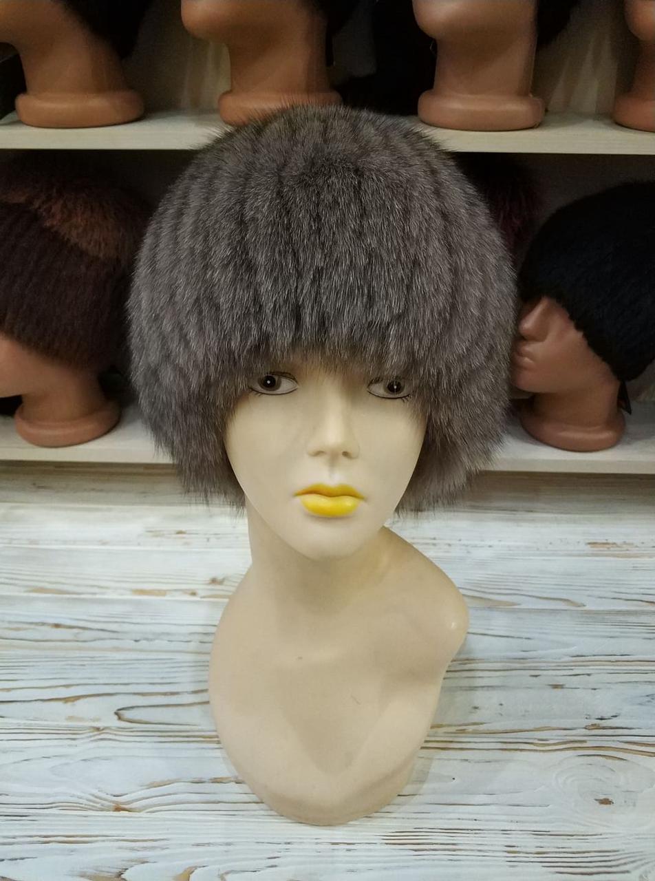 Шапка жіноча з хутра песця, фото 1