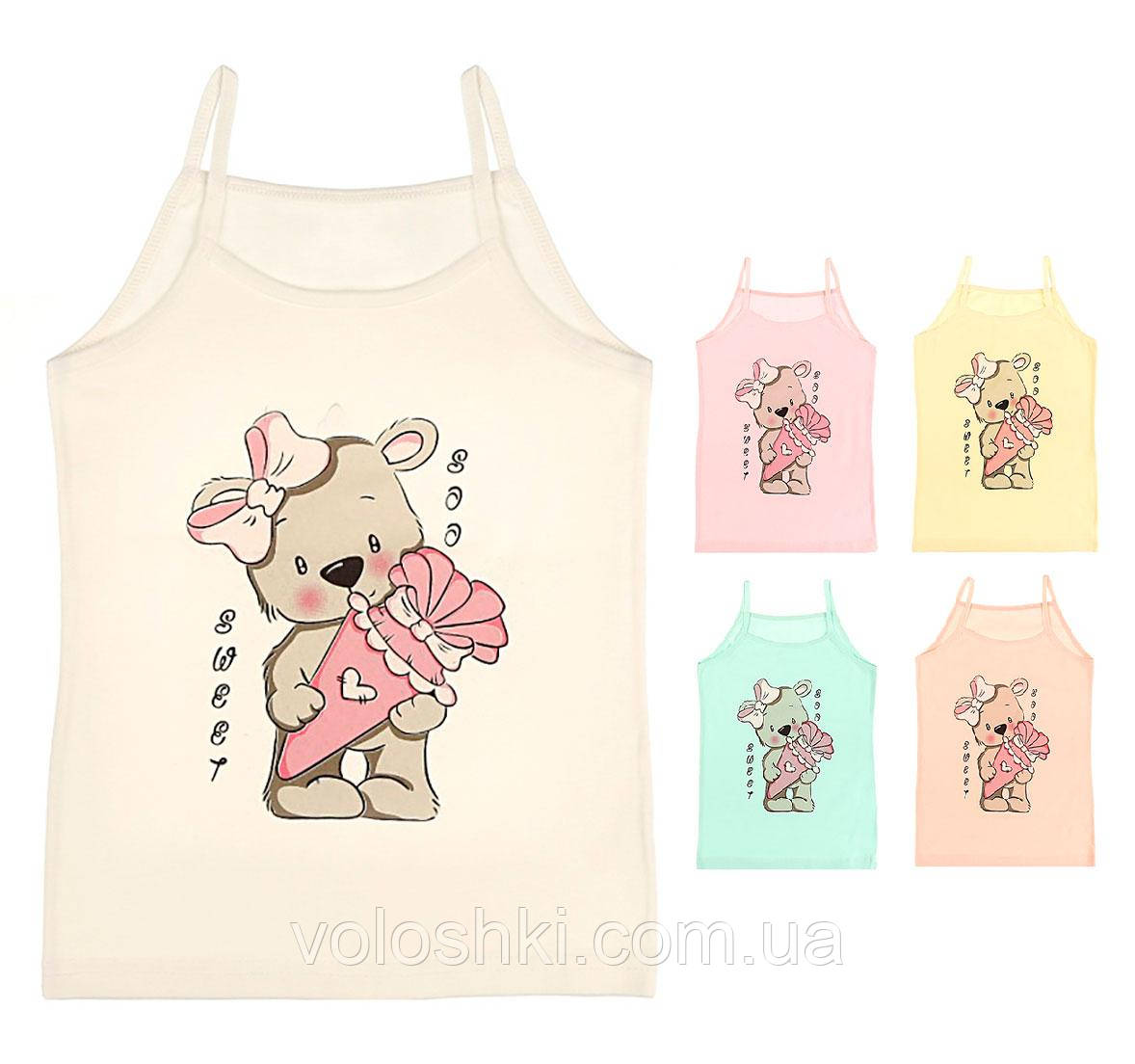 Майка для дівчинки, тонка бретель DONELLA, фото 1